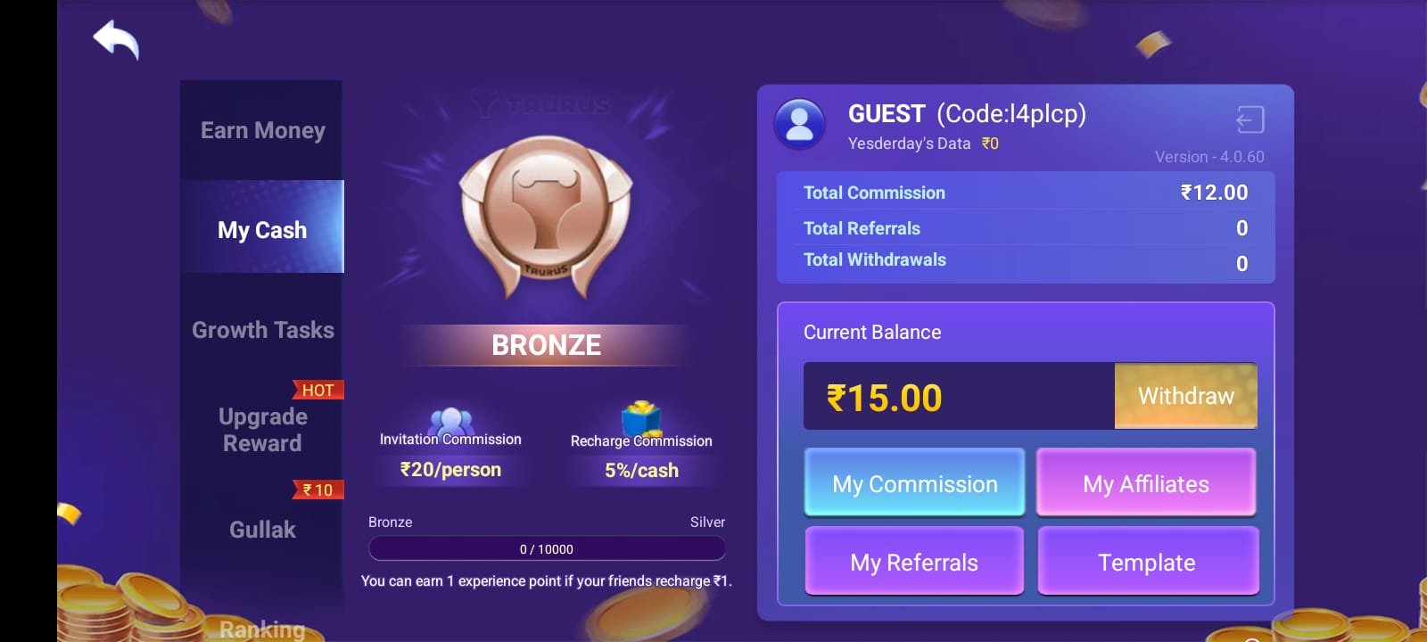 Teen Patti Master My Cash screen